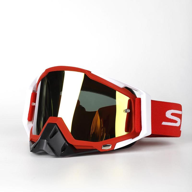 Motorcycle Goggles, Dirt Bike Goggles, Off Road Goggles with Anti Fog UV Protection Lens, Sports & Outdoor Accessories