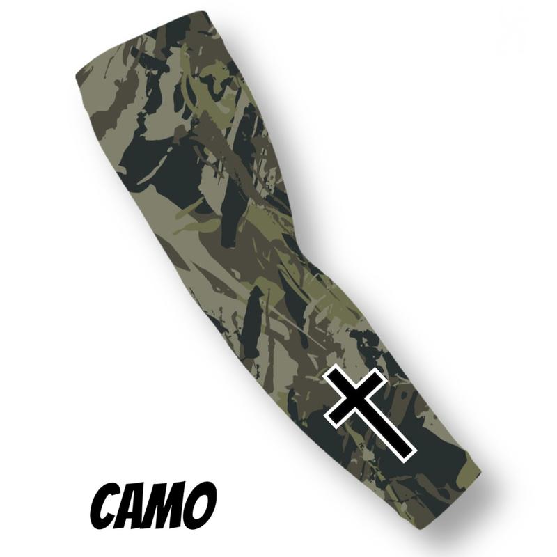 Camo Cross Arm Sleeve Baseball Football Basketball