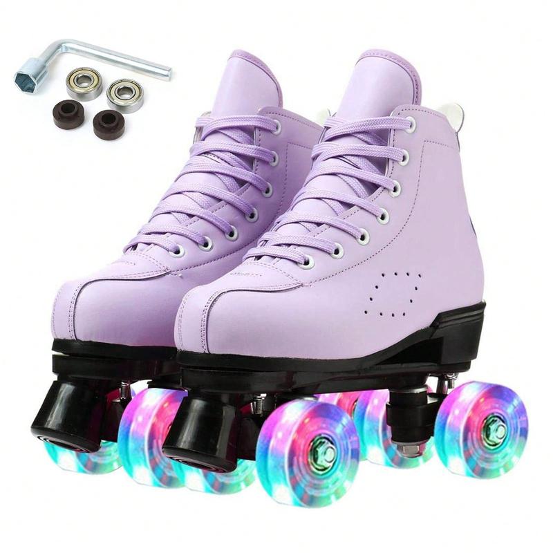 Gets Roller Skates For Women And Men PU Leather High-Top Shoes Classic Double-Row Roller Skates Four-Wheel Roller Skates For Men Girls Unisexsonic roller skates sonic  roller quad  skates