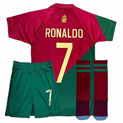 Ronaldo Portugal Soccer Legend #7 Jersey Fan Kids Unisex Jersey Shorts Youth Sizes jers y