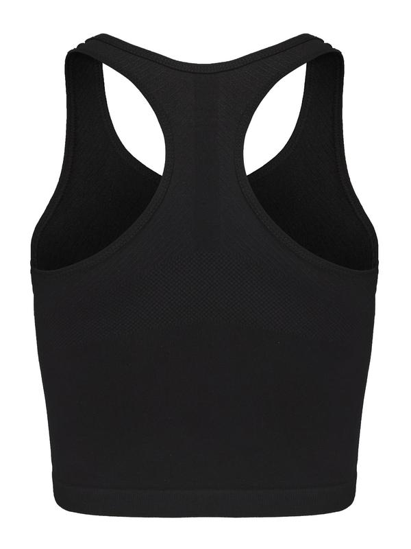 Women's Solid Scoop Neck Sports Vest, Sporty Sleeveless Tank Top for Yoga Gym Workout, Ladies Sportswear for All Seasons