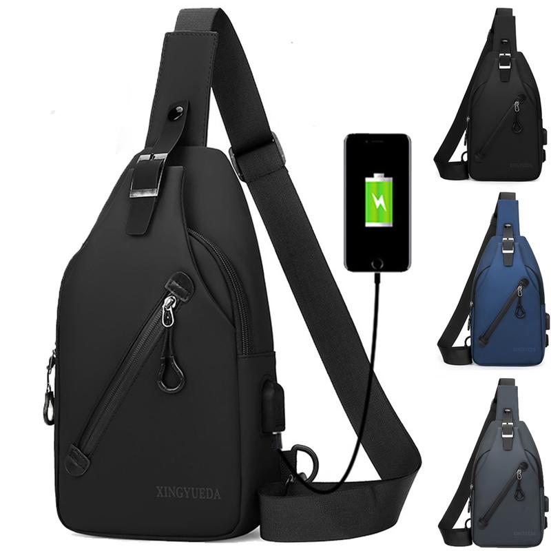 Sling Bag Crossbody Backpack with USB Charging Port,Hiking Daypack Shoulder Bag Chest Bag for Hiking Walking Travel Sports Bag