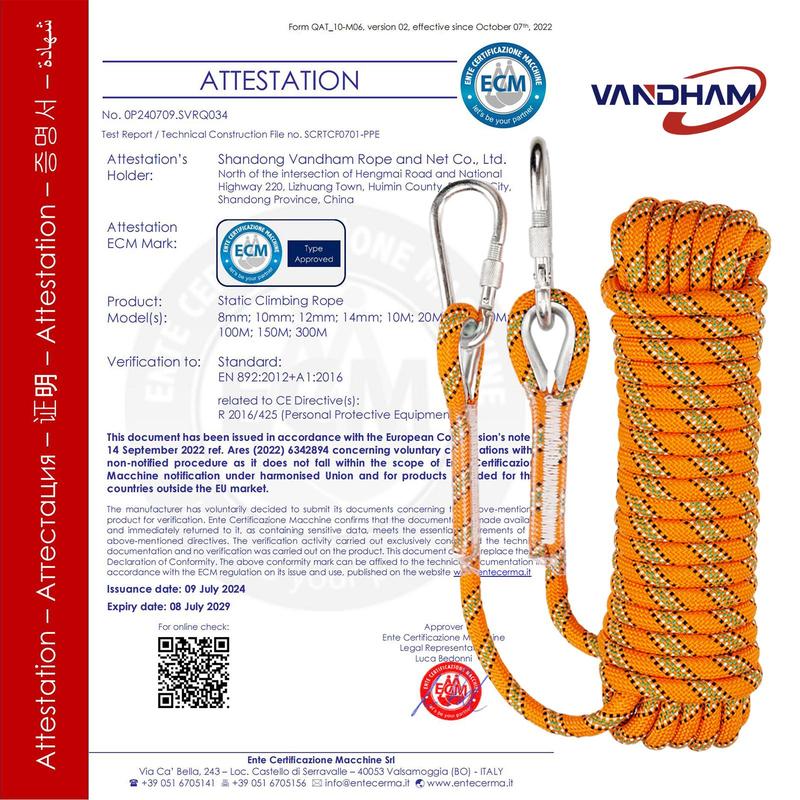 High Strength Climbing Rope, 1 Set Climbing Rope with Storage Bag & Carabiners & Gloves, Professional Outdoor Climbing Equipment