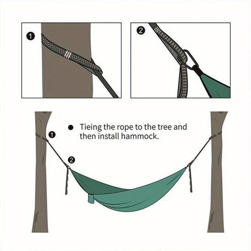 Triple Power Stitched Hanging Hammock Strap, 2 Counts Durable High Load Capacity Hammock Rope, Outdoor Camping Equipment