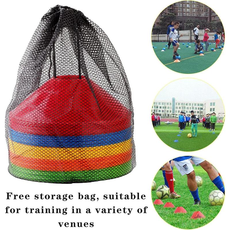 30 Pcs Disc Cones Training Cones Agility Soccer Cones with Carry Bag for Training, Football, Basketball, Kids, Sports, Field Cone Markers and Other Sports and Games