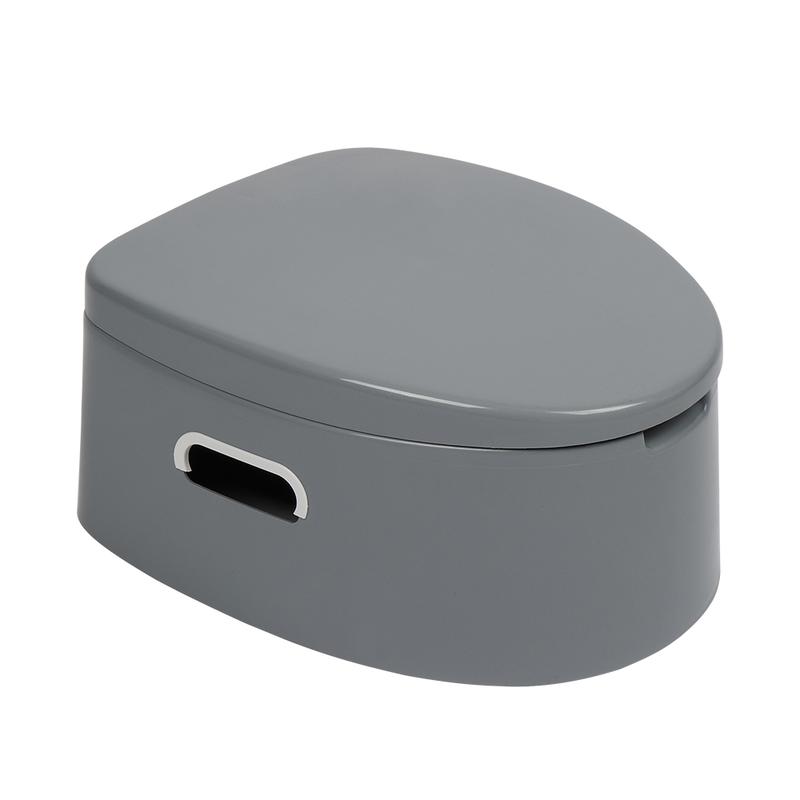 Portable Toilet with Non-slip insert Grey