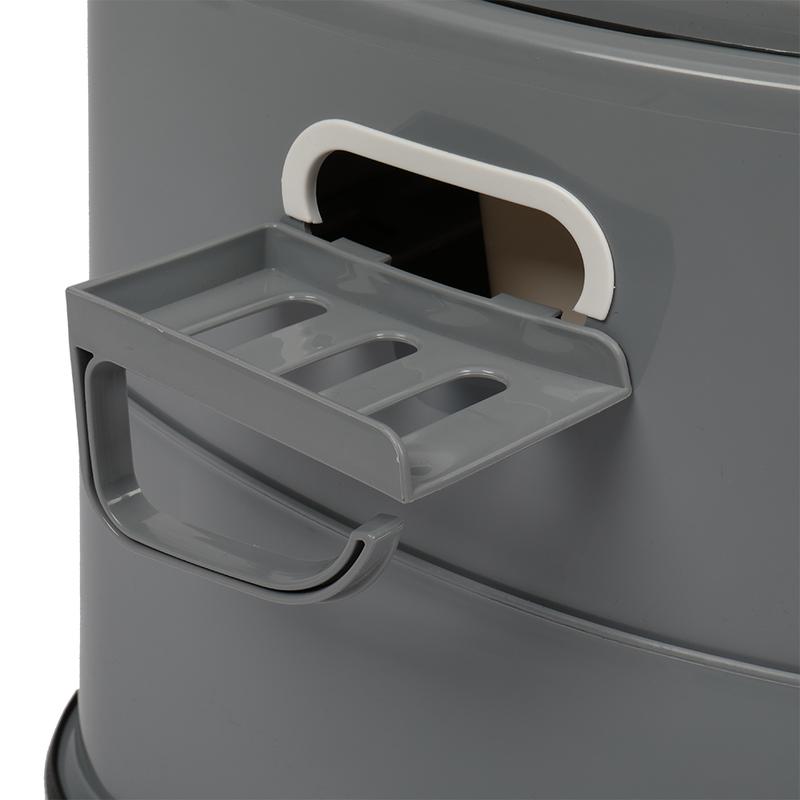 Portable Toilet with Non-slip insert Grey