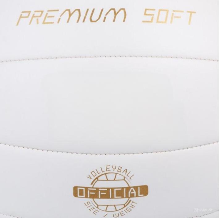 Premium Soft Volleyball for Size 5, White Color