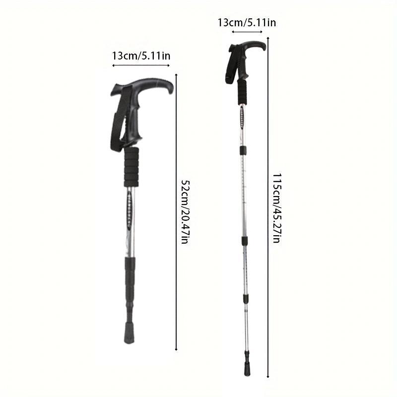 Hiking Stick, 1 Count Lightweight Retractable Climbing Stick, Durable Aluminum Alloy Hiking Stick For Climbing, Camping, Fishing And Outdoor Activities