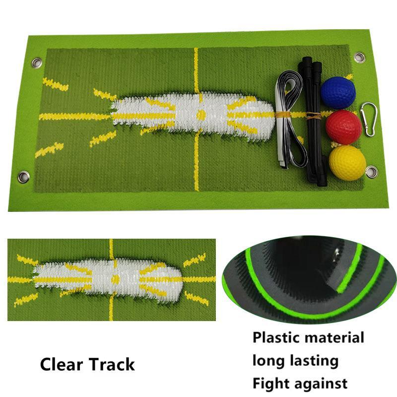 Golf Practice Mat with Storage Box, 1 Set Indoor & Outdoor Golf Practice Mat with Stand, Golf Training Equipment for Golf Enthusiasts