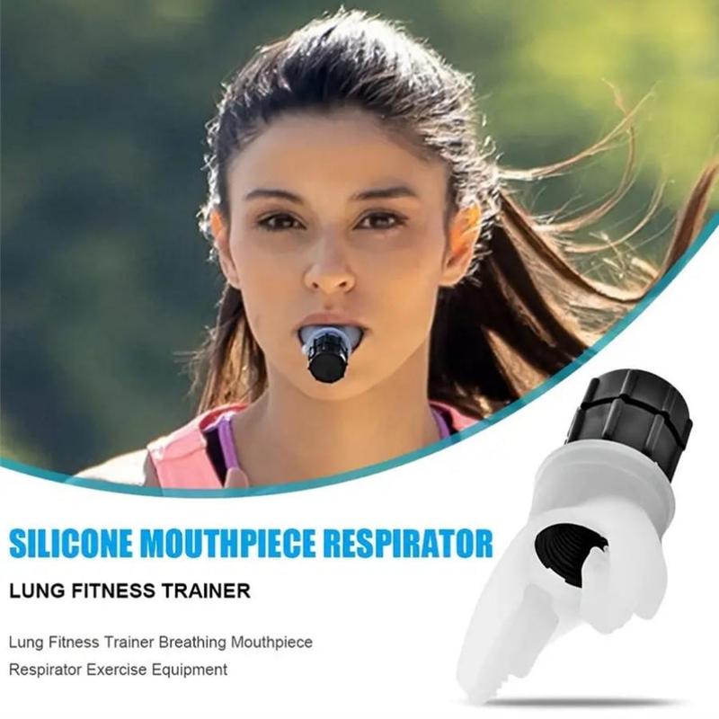 Silicone Mouthpiece, 1 Box Portable Breath Training Tool, High Resistance Exercise Tool for Swimming, Diving, Snorkeling