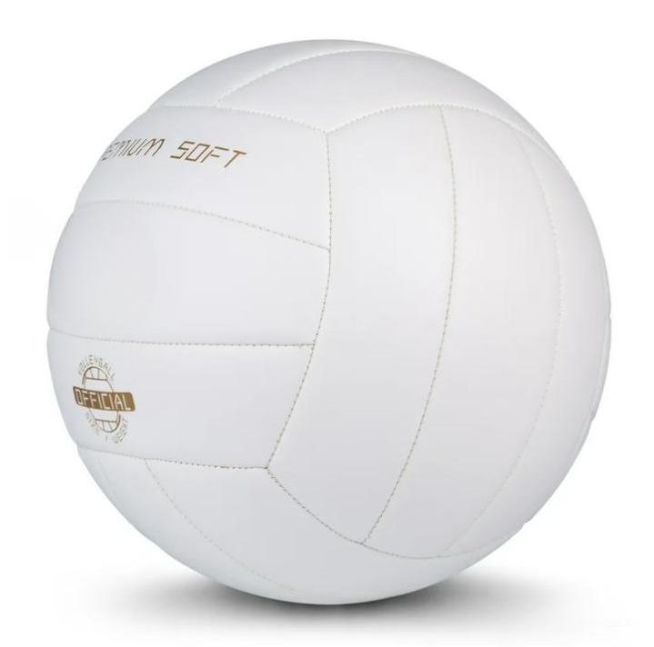 Premium Soft Volleyball for Size 5, White Color