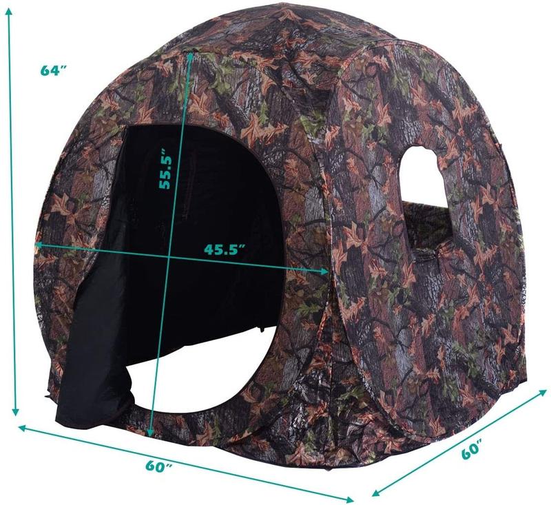 FestivalJoy-Portable Pop up Ground Camo Blind Hunting Enclosure