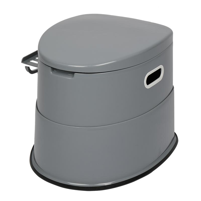 Portable Toilet with Non-slip insert Grey