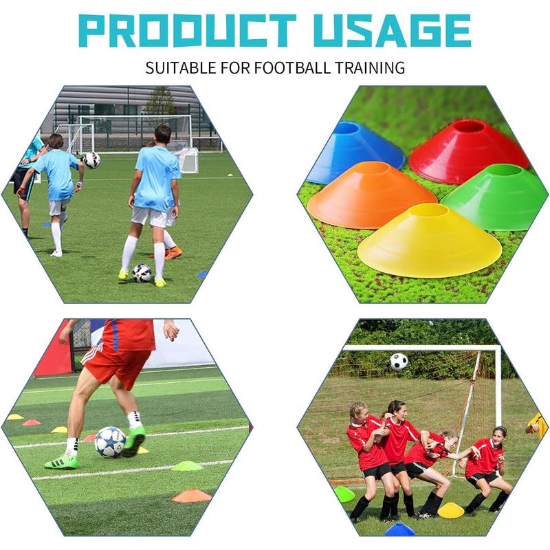 30 Pcs Disc Cones Training Cones Agility Soccer Cones with Carry Bag for Training, Football, Basketball, Kids, Sports, Field Cone Markers and Other Sports and Games