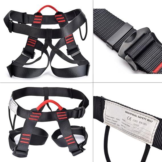 Polyester Safety Harness Climbing belts, Safe Seat Belts for Tree Climbing Outdoor Training Caving Rock Climbing Rappelling Equip - Half Body Guide belt