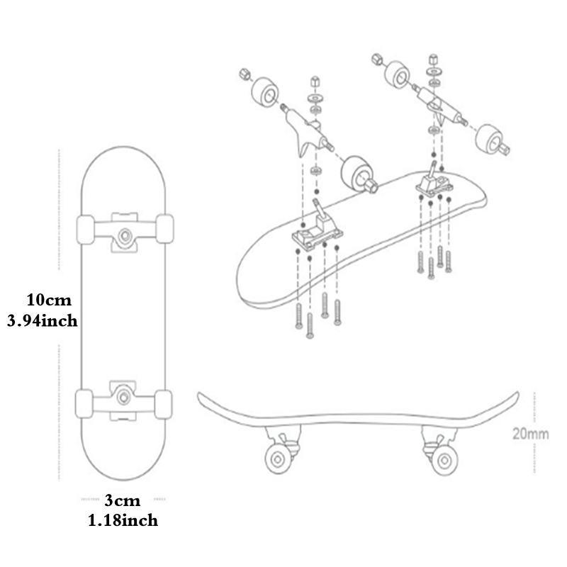 Professional Finger Skateboard, 1 Box Mini Finger Skateboard With Bearing Wheels For Beginners, Leisure & Outdoor Recreation Equipment