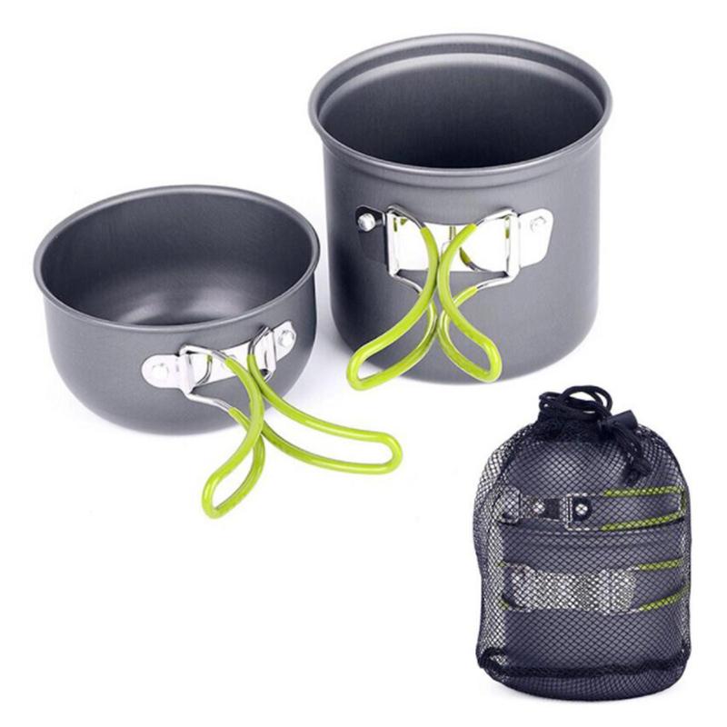 Outdoor Camping Stove & Cups & Bowl & Spatula & Cleaning Sponge & Storage Bag, 8 Counts set Folding Picnic Stove Cookware Set, Outdoor Cooking Supplies