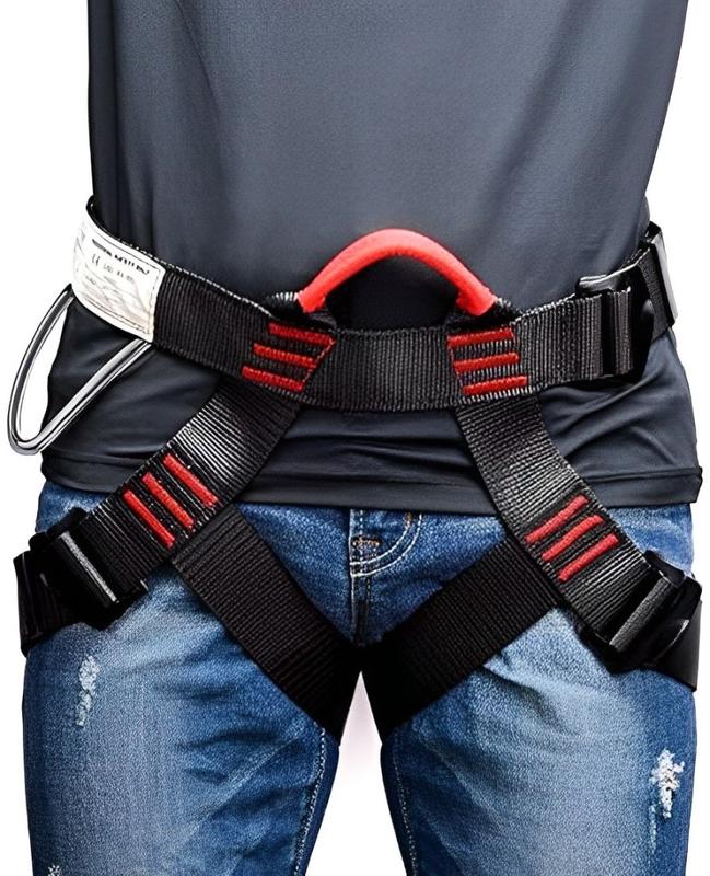 Polyester Safety Harness Climbing belts, Safe Seat Belts for Tree Climbing Outdoor Training Caving Rock Climbing Rappelling Equip - Half Body Guide belt