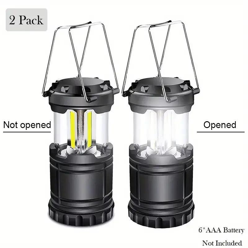 Portable LED Camping Lights, 2 Counts High-Intensity LED Camping Lamps, Rapidly Deployable Emergency Flashlights with Long-lasting Light, Perfect for Outdoor Adventures, Camping Accessories