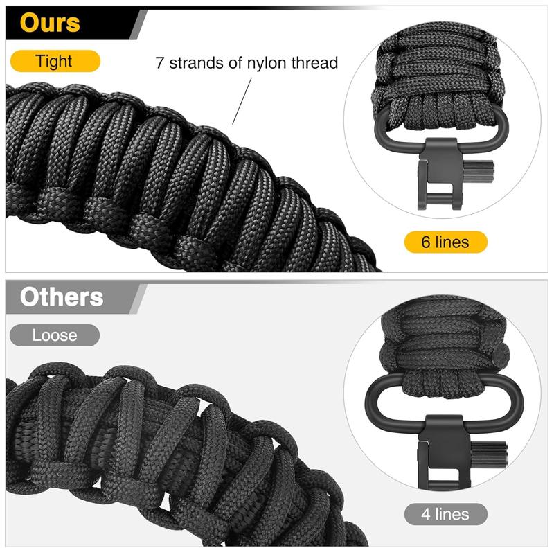 Sling Strap 550 Paracord Sling 2 Point Sling with Tri-Lock Swivel  Paracord Strap for  and Outdoor