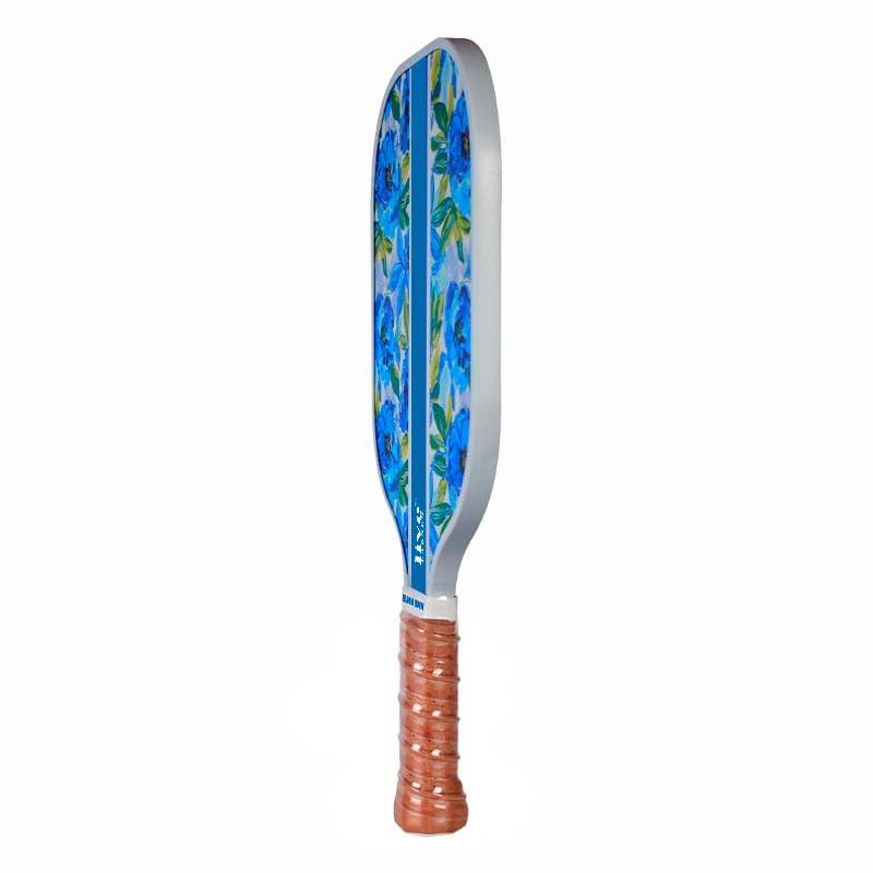 Live Larsen Premium Blue Pickleball Paddle Racket - Honeycomb Core - Large Sweet Spot -Awesome Pop & Spin - Sweatproof Grip - Free Cover - Women - Kids - Great (Bloom Boom)