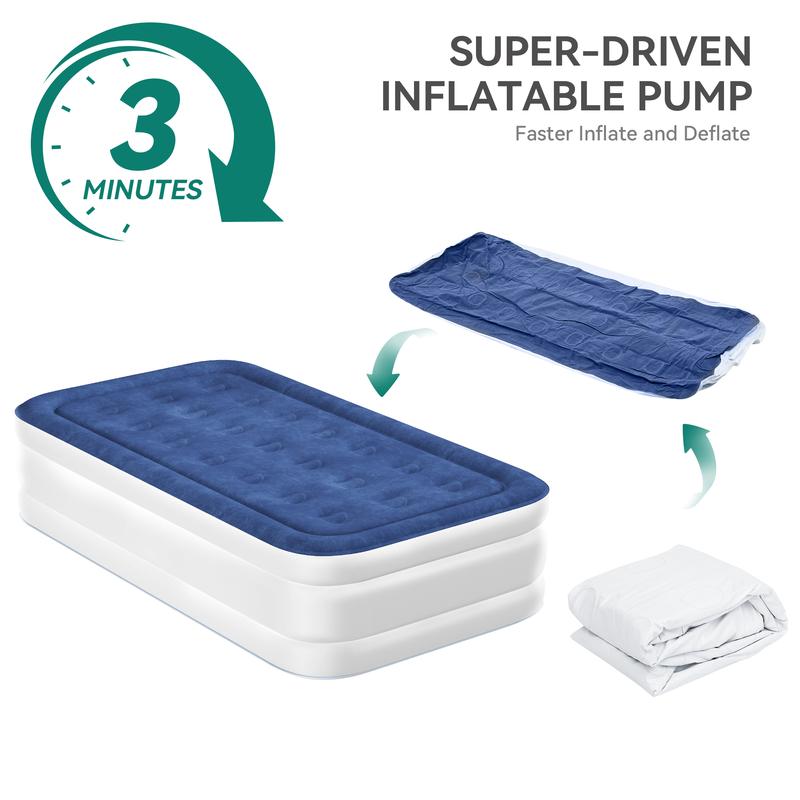 YITAHOME Twin Size Air Bed with Integrated Pump & Carry Bag 18