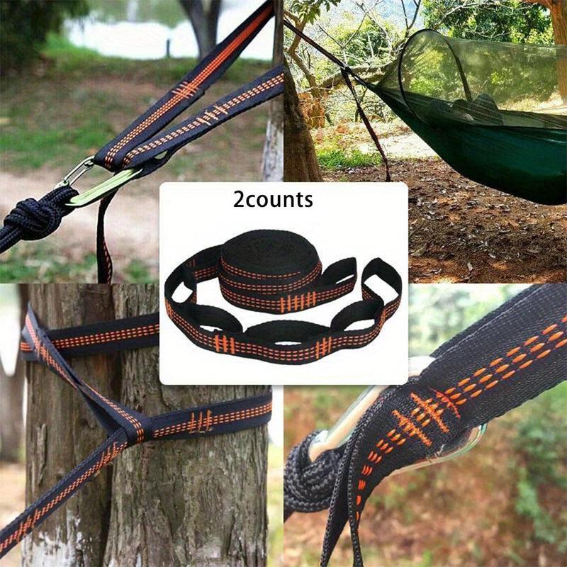 Triple Power Stitched Hanging Hammock Strap, 2 Counts Durable High Load Capacity Hammock Rope, Outdoor Camping Equipment