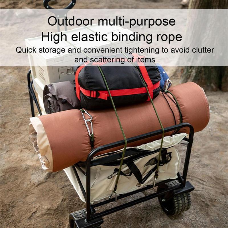 Outdoor Tent Elastic Rope Tie With Rope Hook, Retractable Tent Rope, Camping & Hiking Equipment For Outdoor Camping