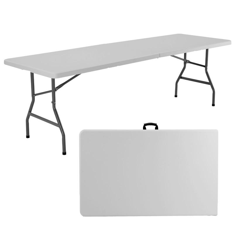 Sweet Furniture F Folding Table Outdoor Indoor Heavy Duty Portable Table with Carrying Handle for Camping Picnic Party