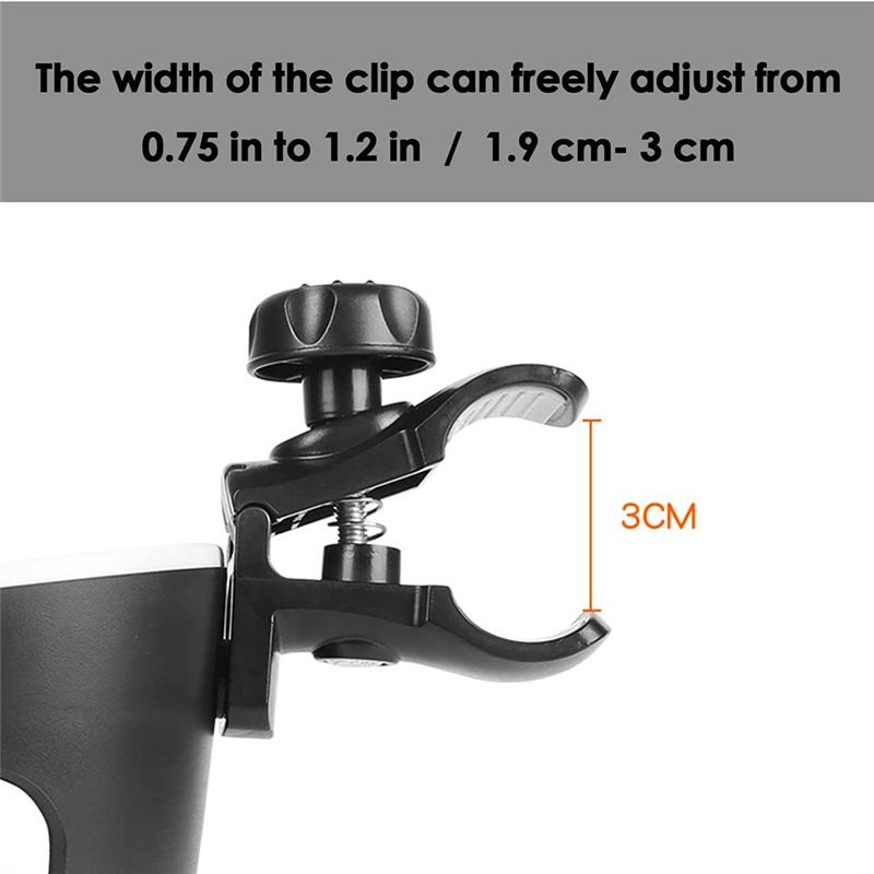 Boat Rail Cup Holder Universal Drinks Holders 360 Degree Rotation Adjustable Clamp Boat Drink Holder,1Pcs US