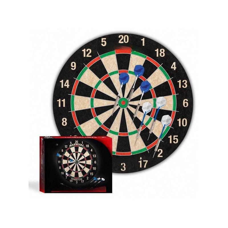 Bristle Dart Board With 6 Steel Tip Darts