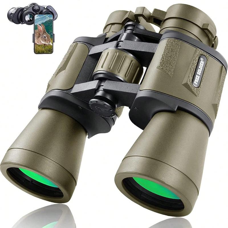 FREE SOLDIER 20x50 Military Binoculars For Adults With Smartphone Adapter - Compact Waterproof Tactical Binoculars For Bird Watching Hunting Hiking Concert Travel Theater With BAK4 Prism FMC Lens