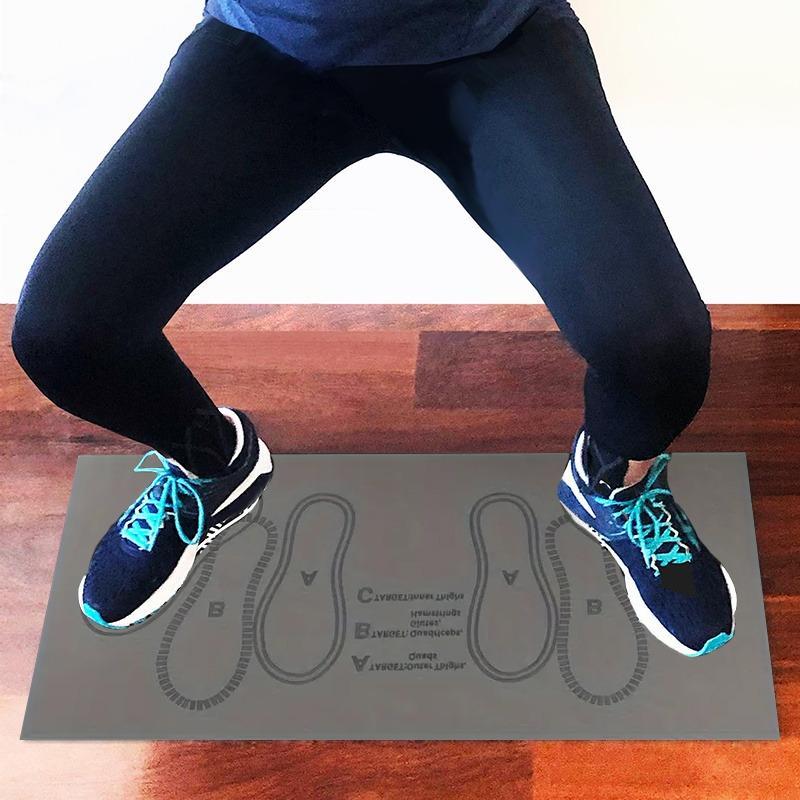 Deep Squat Training Mat, 1 Count Non-slip Exercise Mat with Foot Positioning Guide, Suitable for Home Workouts, Yoga, Jump Rope, Pilates