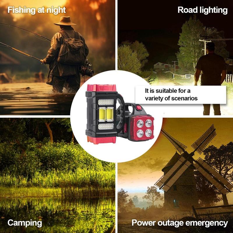 Portable Solar Powered Camping Light, Outdoor Rechargeable Lamp, Multifunctional LED Solar Light for Outdoor Camping Hiking, Christmas Gift