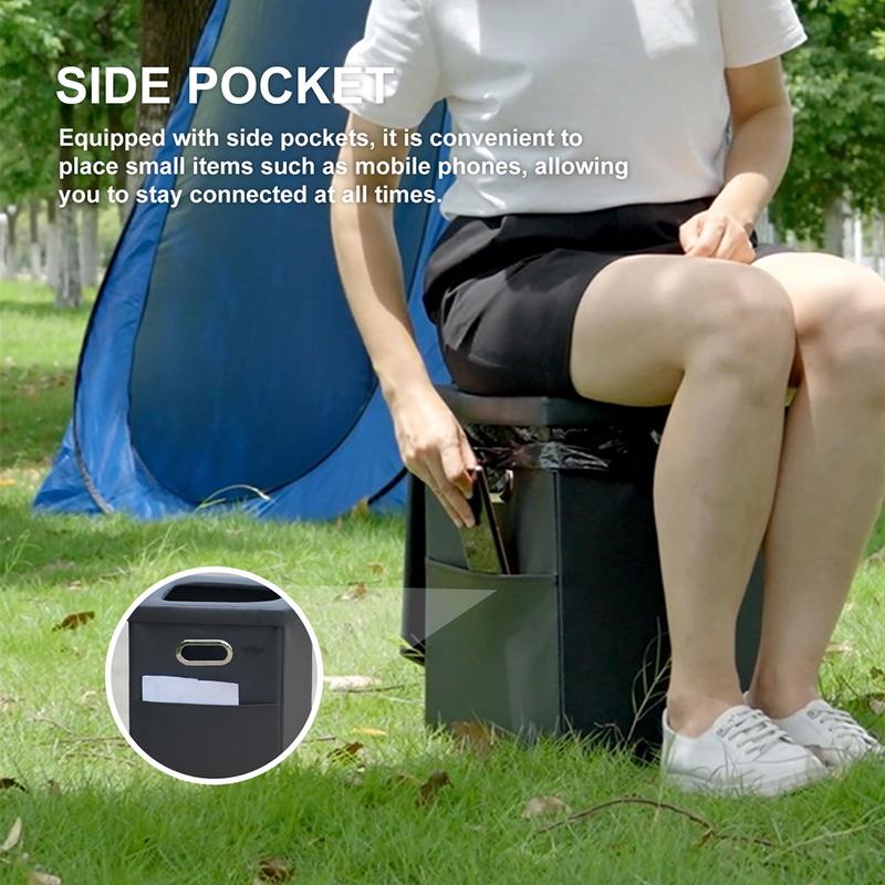 Ann Katy Upgrade XL Portable Toilet for Adults, Extra Large Portable Travel Floding Toilet, Camping Tall Toilets with Lid for Adults and Kids Compact Potty for Car,Hiking,Beach