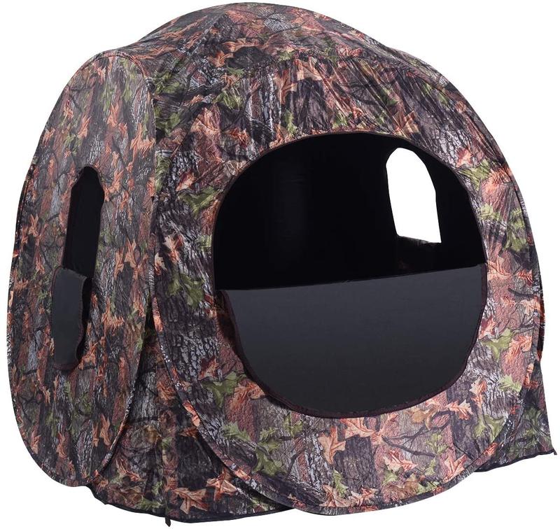 FestivalJoy-Portable Pop up Ground Camo Blind Hunting Enclosure