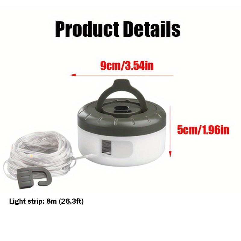 Colorful Outdoor String Light, Portable Outdoor String Light, Durable Tent Light, Rechargeable LED Camping Lantern for Outdoor Tent Hiking Decor, Christmas Gift