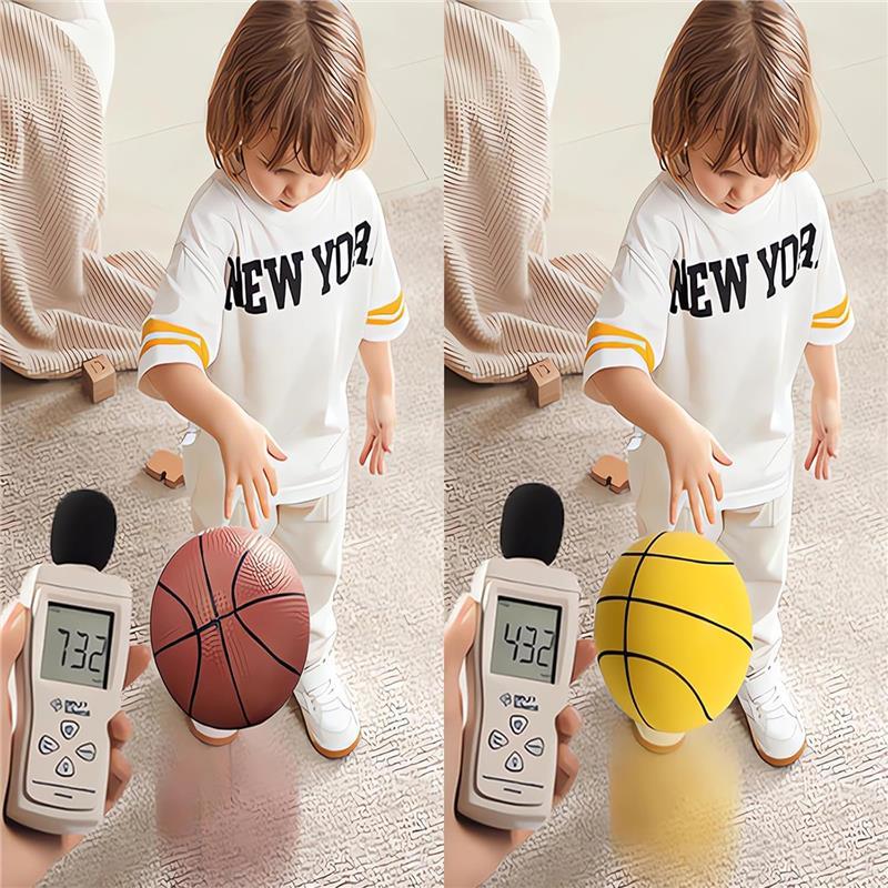 Silent Basketball Dribbling Indoor for Indoor Activities Quiet Basketball for Kids Soft, Lightweight and Easy-to-Grip Foam Basketballs 9.4 Inch