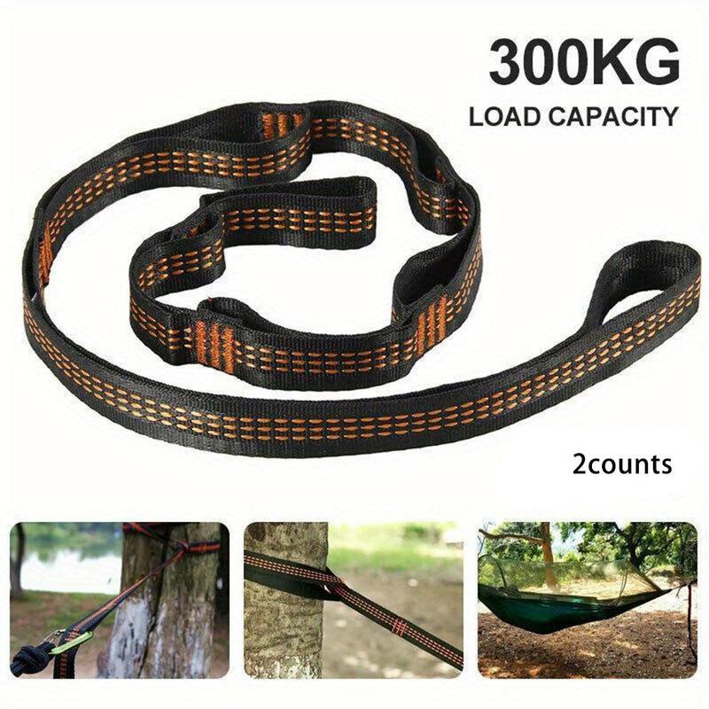 Triple Power Stitched Hanging Hammock Strap, 2 Counts Durable High Load Capacity Hammock Rope, Outdoor Camping Equipment