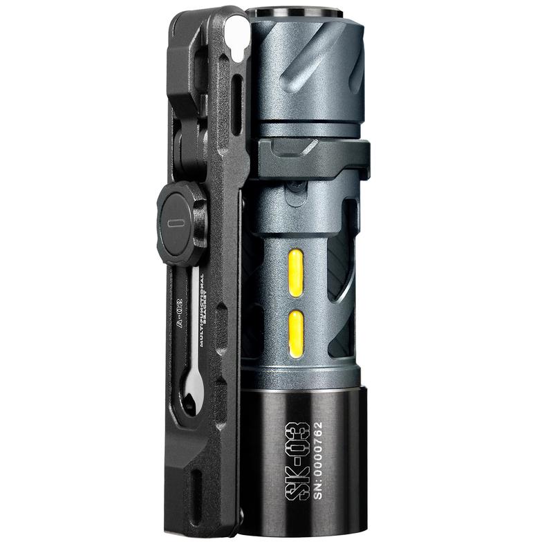 [Black Friday & Cyber Monday] LOOP GEAR SK03 PRO Rechargeable EDC Flashlight with Bracket, 1000 High Lumens,  10 Modes for Outdoor Camping, Emergency rechargeable edc flashlight