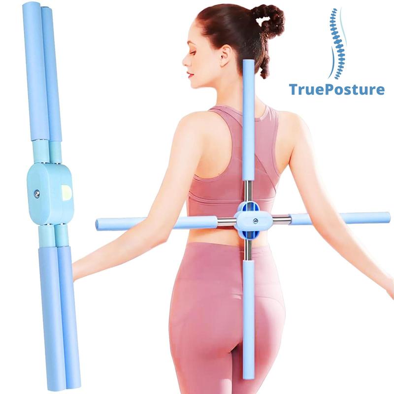 TruePosture Back Extender - Adjustable Yoga and Pilates Stick for Comfort and Stability - Stretching Aid