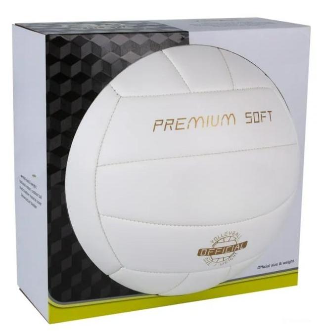 Premium Soft Volleyball for Size 5, White Color