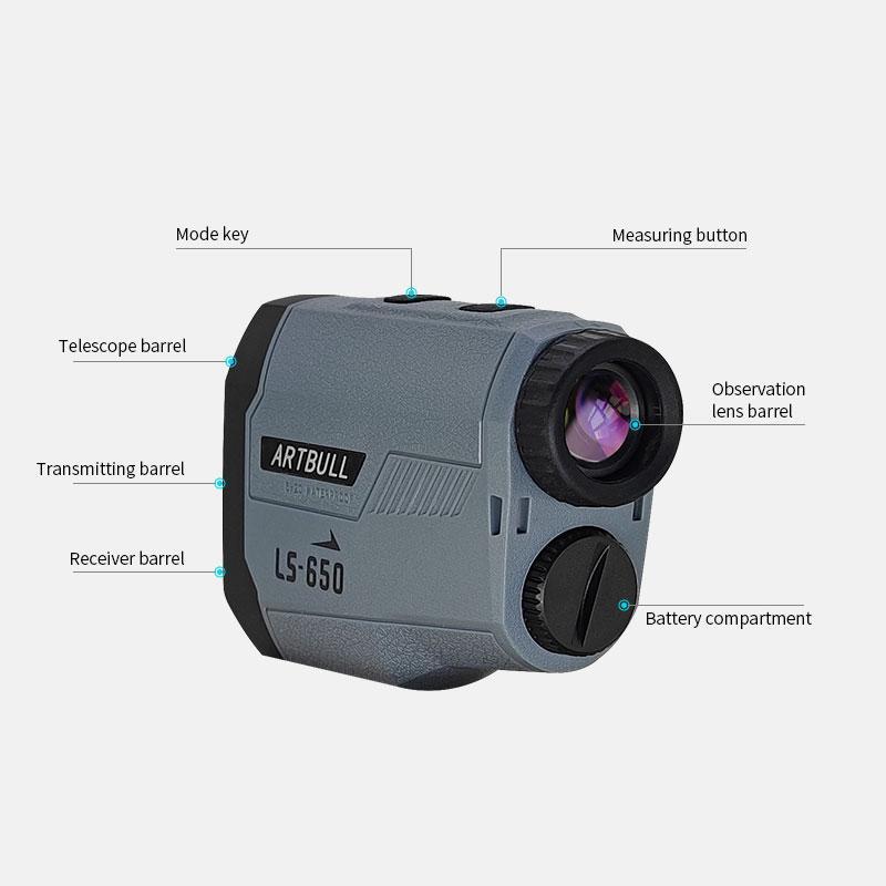 Laser Rangefinder, 650m Golf Distance Meter with 5 Modes, Outdoor Laser Rangefinder for Hiking Hunting, Measuring Tools