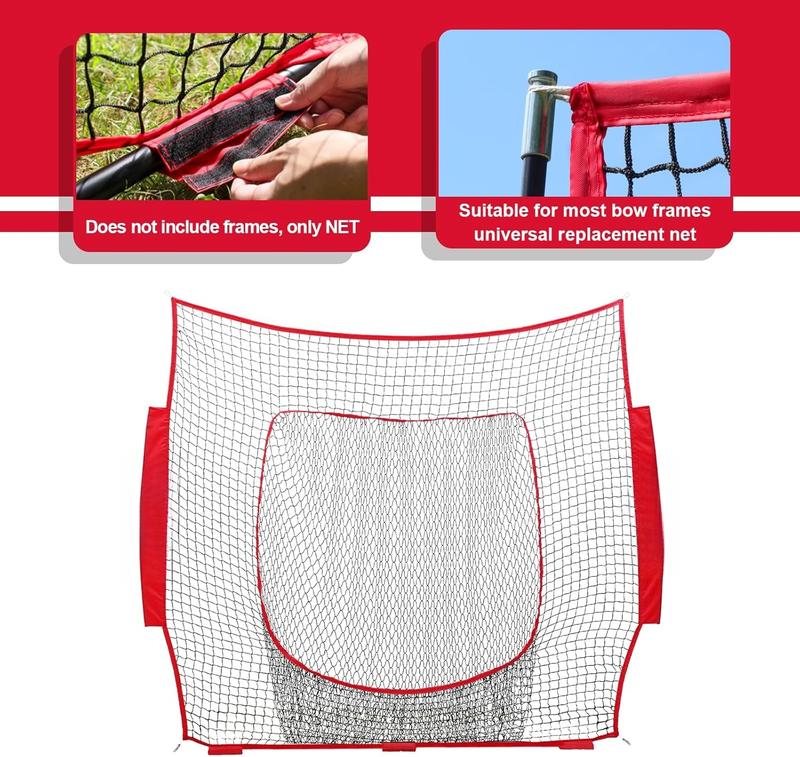 Baseball Replacement Net (NET ONLY),7'7' Baseball Softball Practice Net,Portable Baseball  Net for Hitting Batting Catching Pitching,Easy Setup Replacement Net (Without Support Frame)