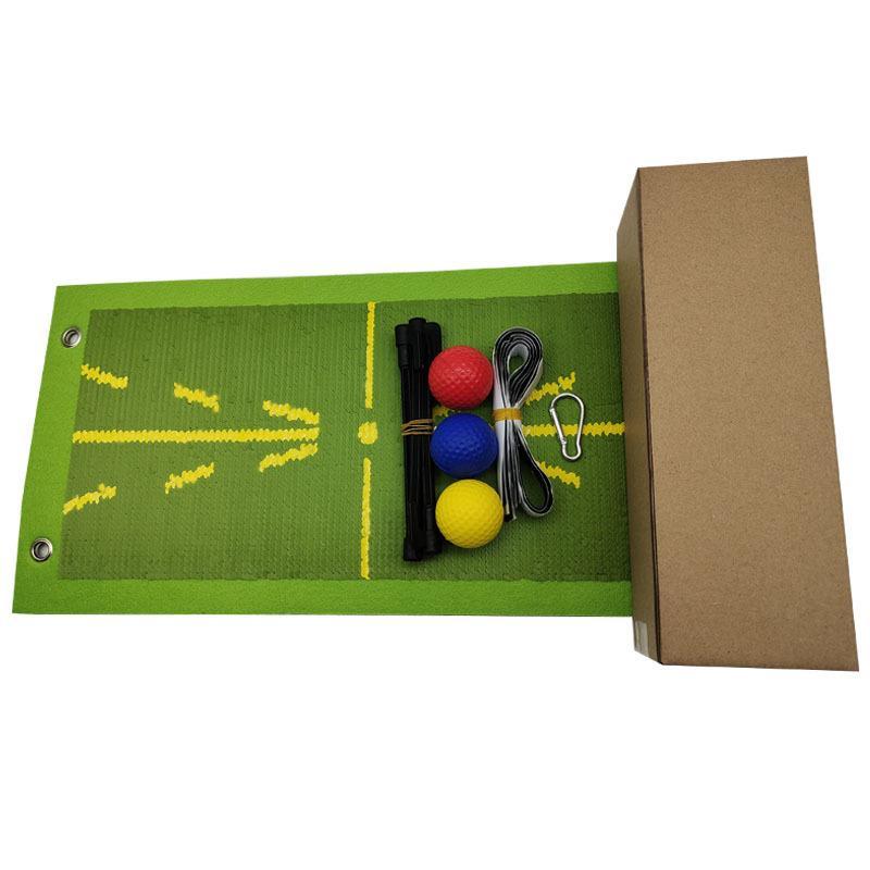 Golf Practice Mat with Storage Box, 1 Set Indoor & Outdoor Golf Practice Mat with Stand, Golf Training Equipment for Golf Enthusiasts