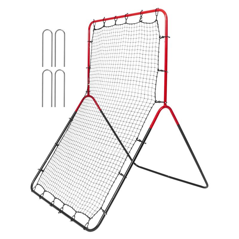 VEVOR Baseball And Softball Rebounder Net, 3 x 4.5 ft PitchBack Baseball Pitching Nest, 3-Way Baseball, Softball Pitchback Net, Fielding Trainer, Bounce Back Net for Fielding Throwing Practice