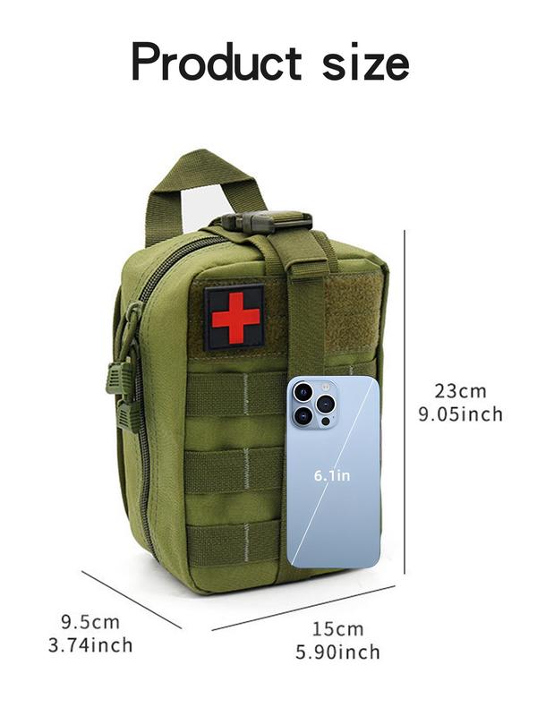 Tactical Emergency Medical Bag, Sturdy 600D Nylon Tactical Medical Pouch, Outdoor First Aid Bag, Travel Organizer