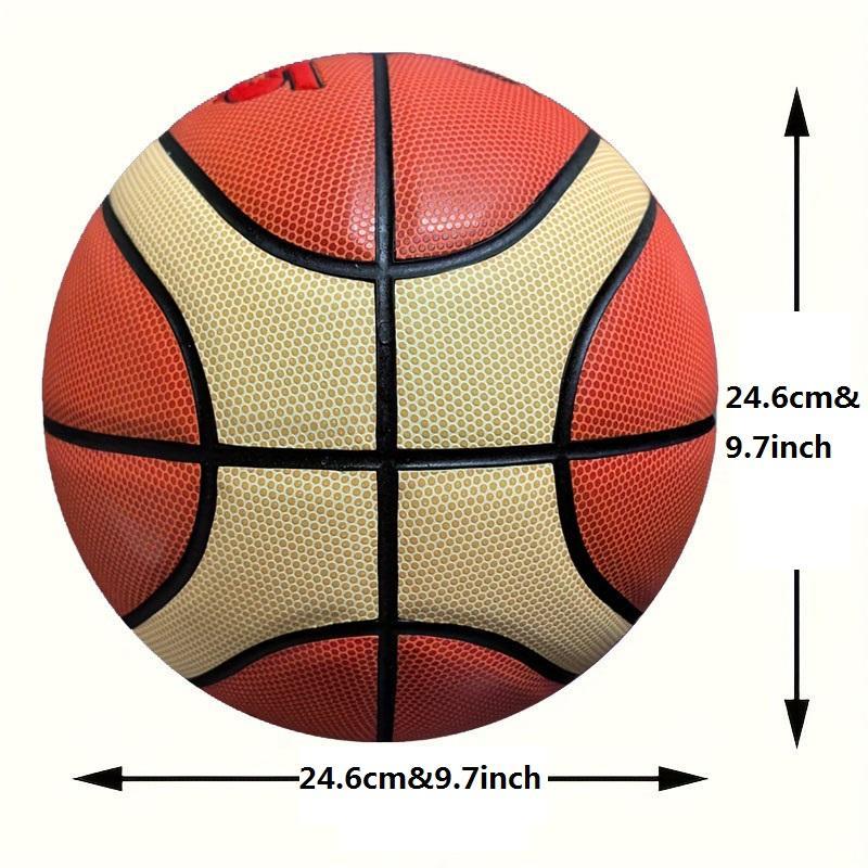 Basketball, Size 7 Basketball, Indoor Outdoor Training Basketball, Wear-resistant Leather Basketball With Soft Hand Feel For Adult Competition Basketball