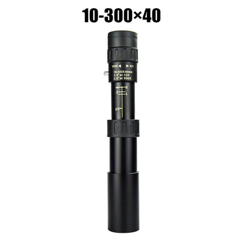 Portable 10-300x40 Monocular Telescope, 4K High Definition Telescopic Telescope, Outdoor Camping Hunting Travel Telescope